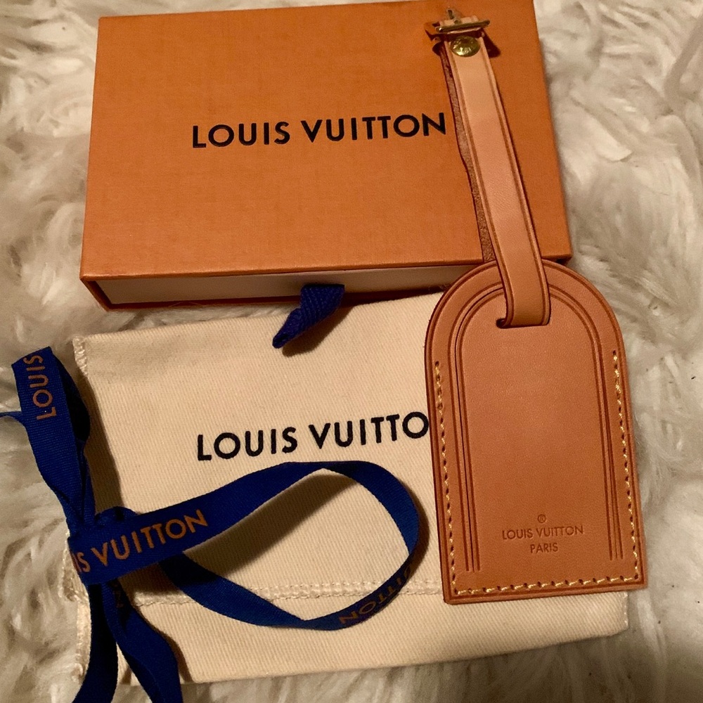 LV Louis Vuitton large luggage tag